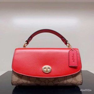 coach Tilly Satchel 23 In Signature Canvas C1439